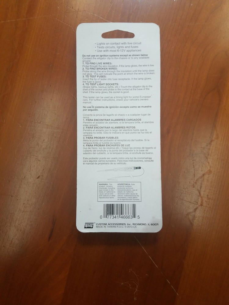 Electro Tek Circuit Tester - For testing low voltage circuits