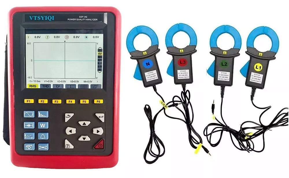 3 Phase Power Quality Analyzer Power Quality analyzers Meter 1.0A~1000A