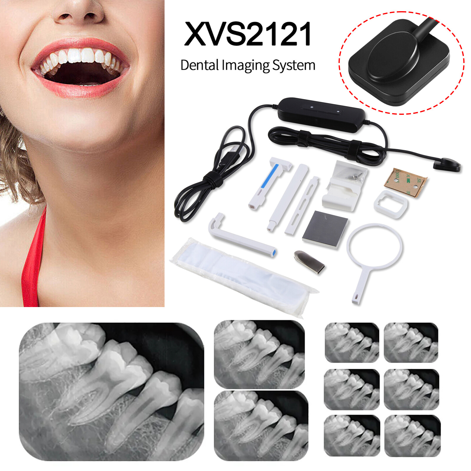 Dental Rayos X RVG Ray Sensor USB Digital Intraoral Imaging System Size 1.0