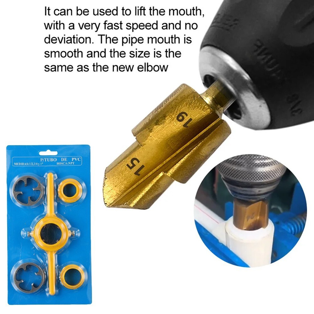 PPR Riser, Step Drill Bit, PVC Thread Making Size Plastic Pipe Thread Hand Tools