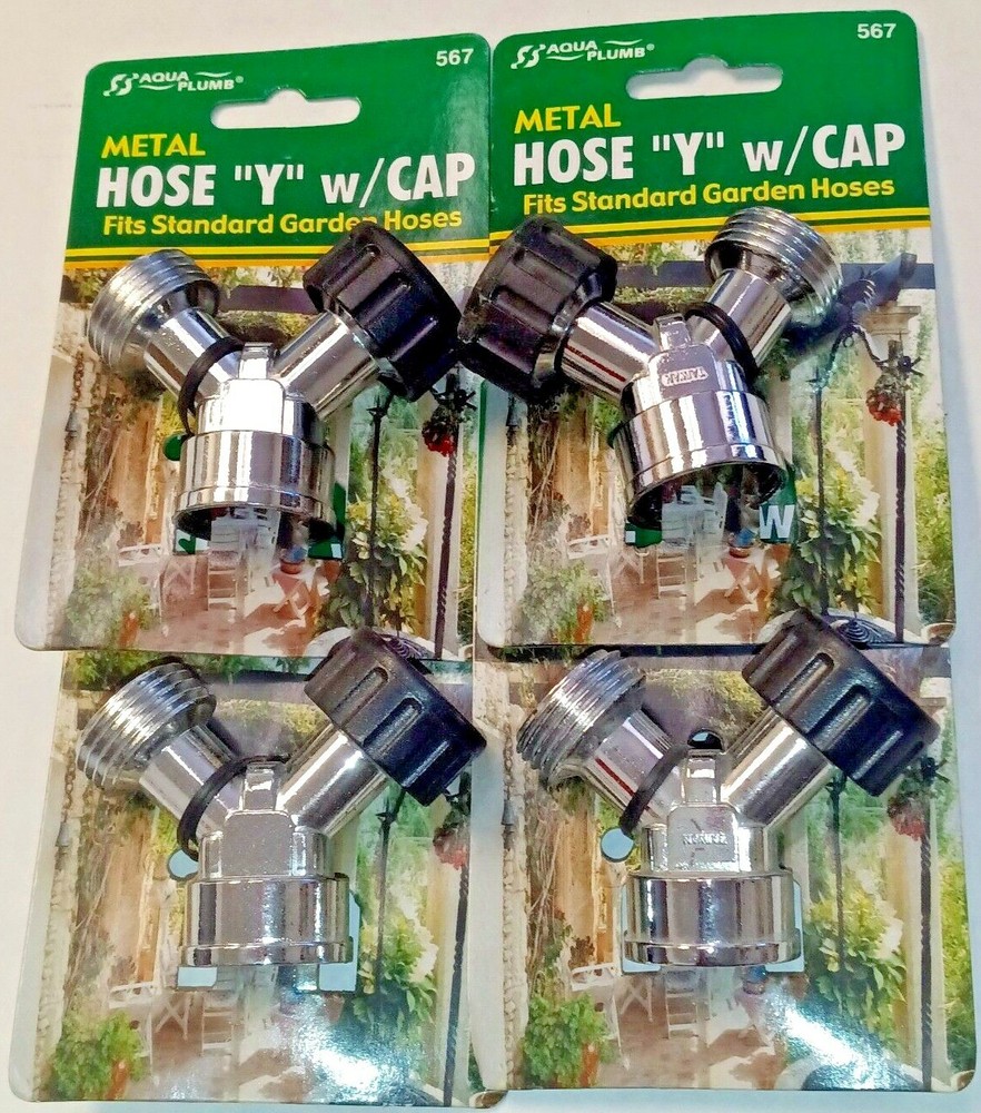 Metal Hose "Y" with Cap (4 Pack)