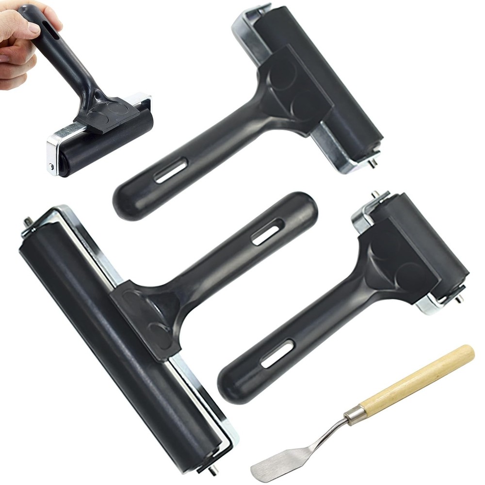 Soft Rubber Brayer Rollers for Crafting Brayer Rollers for Printmaking Brayer...