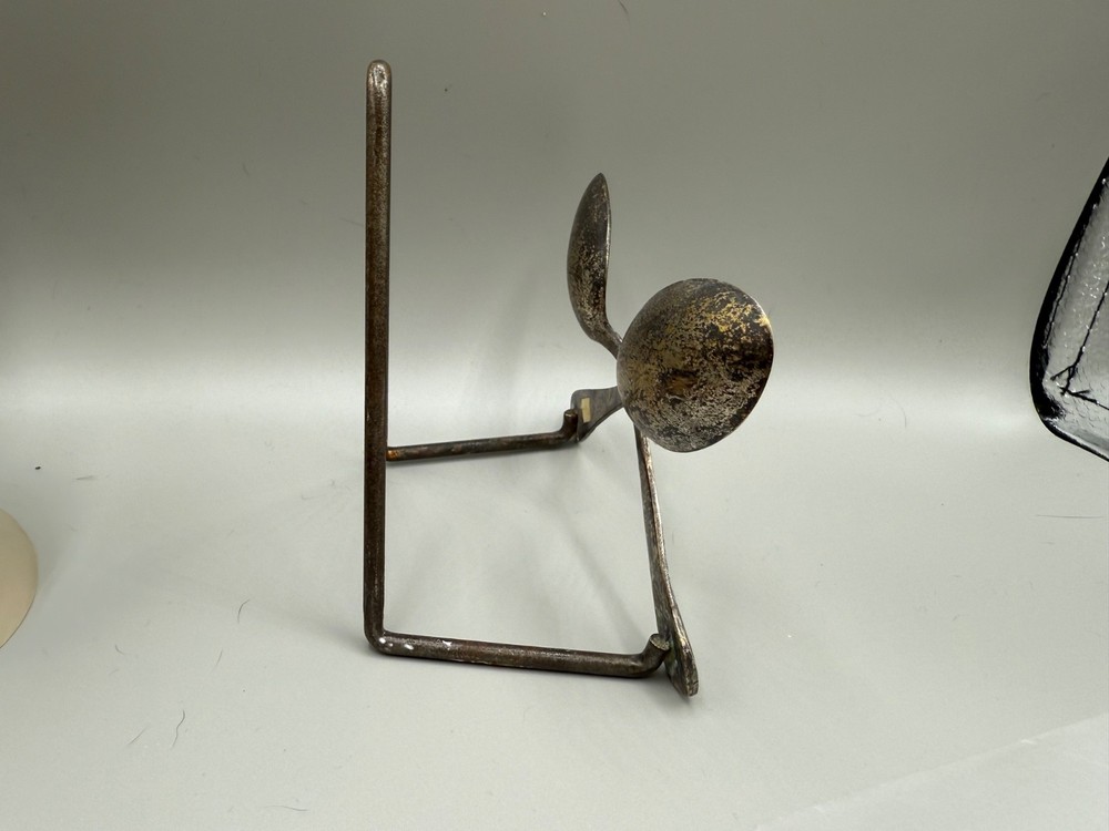 Vintage Silver Plated Spoon Napkin Holder Plate Display Stand Table Ware Home