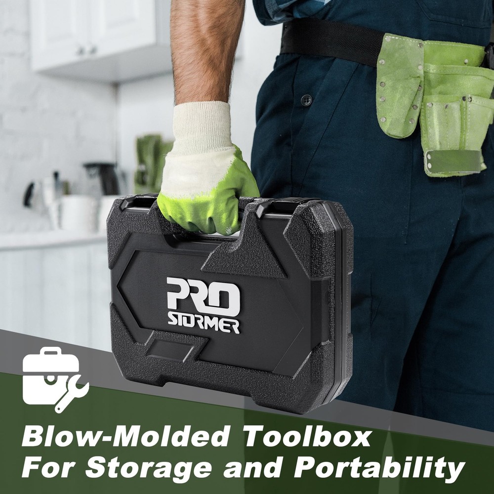 93-Piece Tool Kit, Basic Household Repair Tool Set with Toolbox Storage Case,...