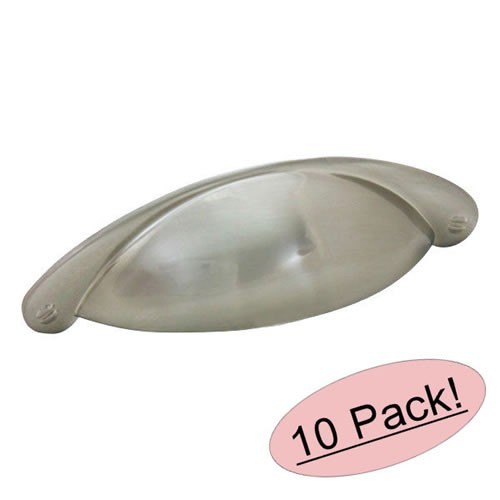 *10 Pack* Cosmas Cabinet Hardware Satin Nickel Cup Pulls #4198SN