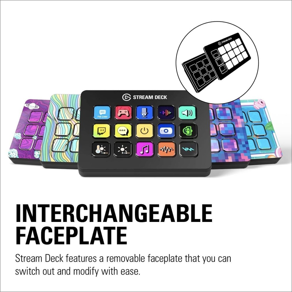 Stream Deck MK.2, 15 LCD Keys, Model , Trigger Actions in OBS, Twitch, YouTub...
