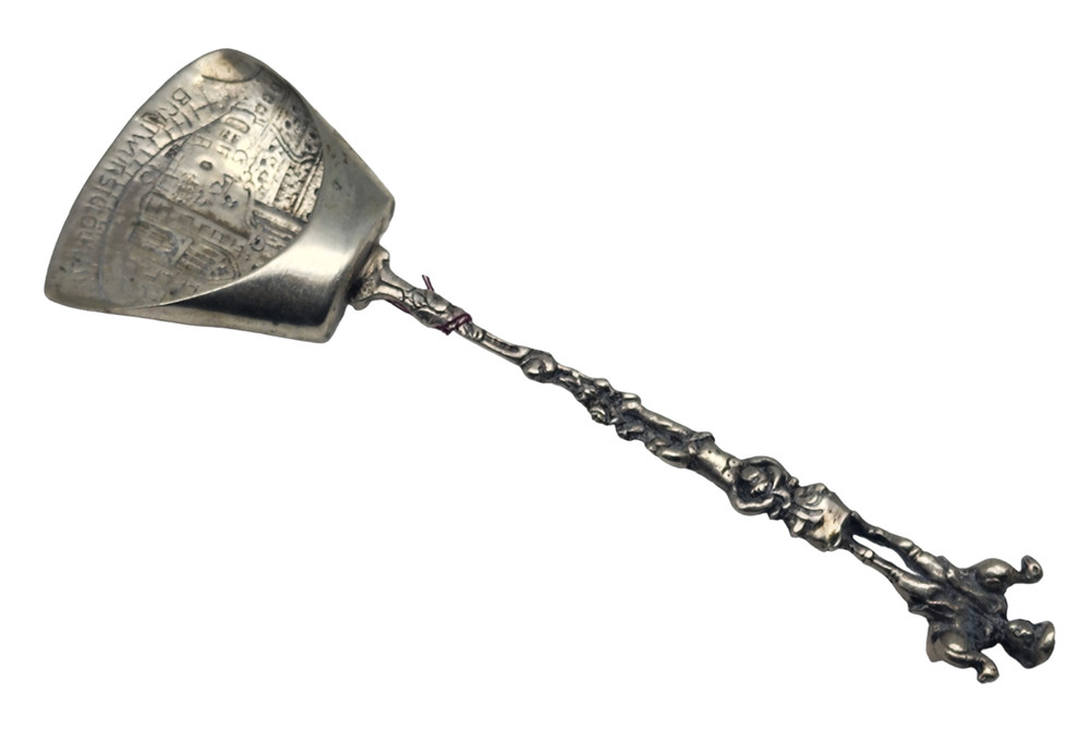 Vintage GERMAN .800 Silver Ornate Figural Spoon