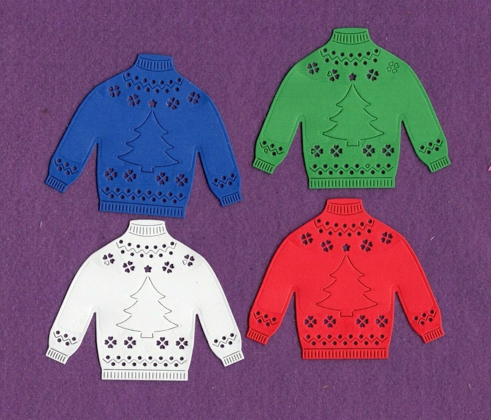 CHRISTMAS SWEATER  die cuts scrapbook cards