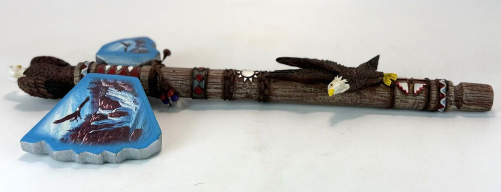 Decorative Tomahawk With American Bald Eagles Wall Hanging Composite Material