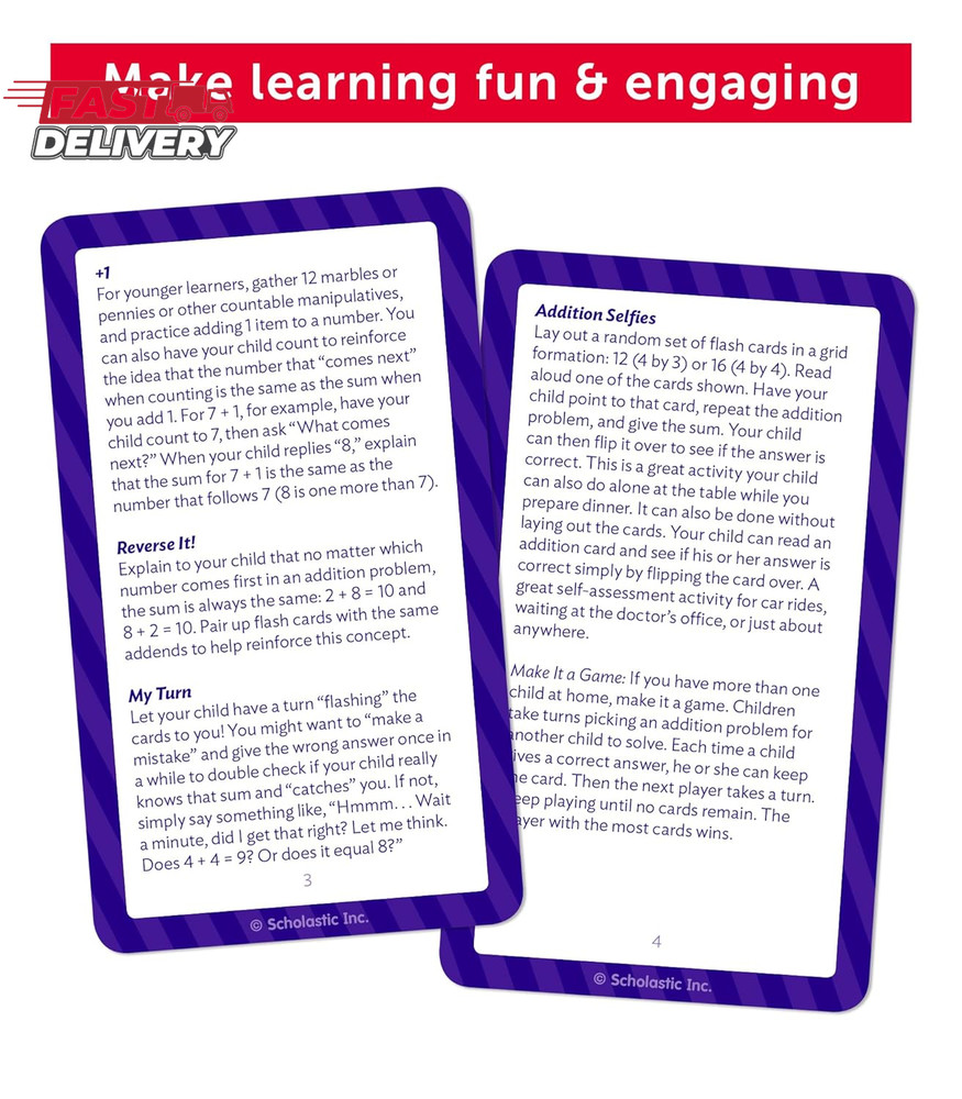 Flash Cards: Addition 0 - 12