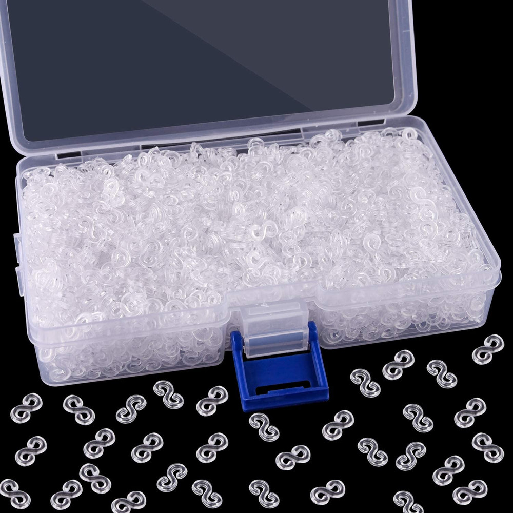 2000 Pcs Loom Rubber Bands S Clips Plastic Band Clips Connectors Refills Kit Cli