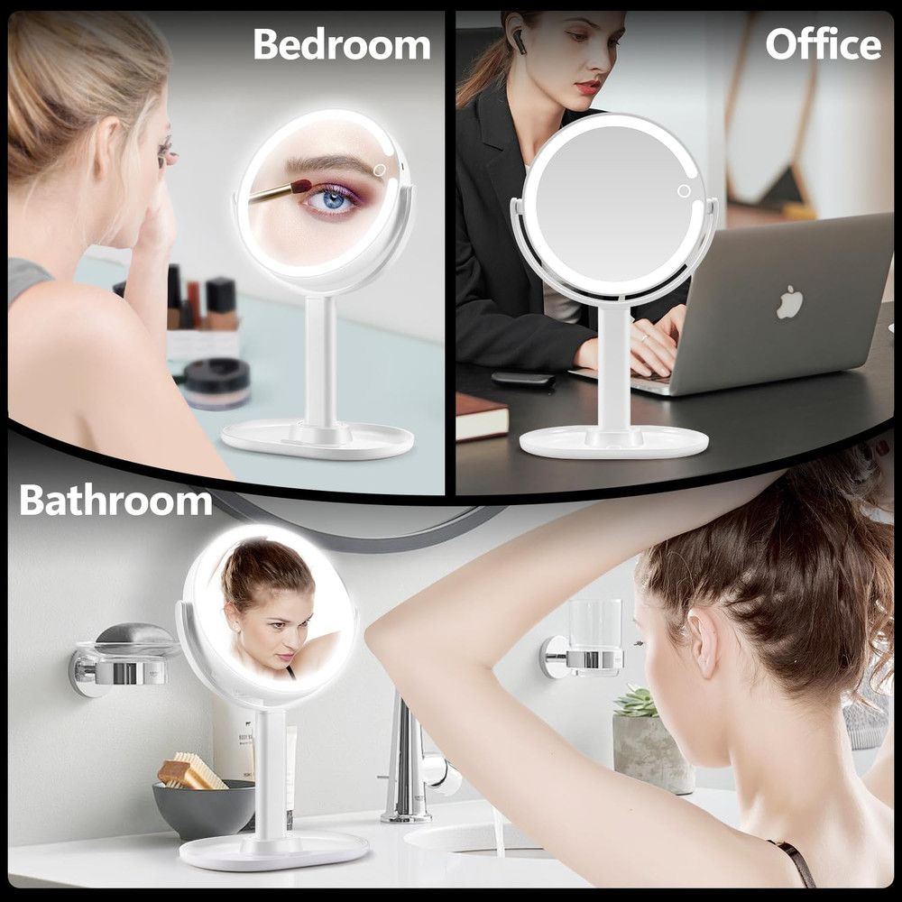 Makeup Mirror with Lights,20X Magnifying Mirror with Light and Touch Switch,Vani