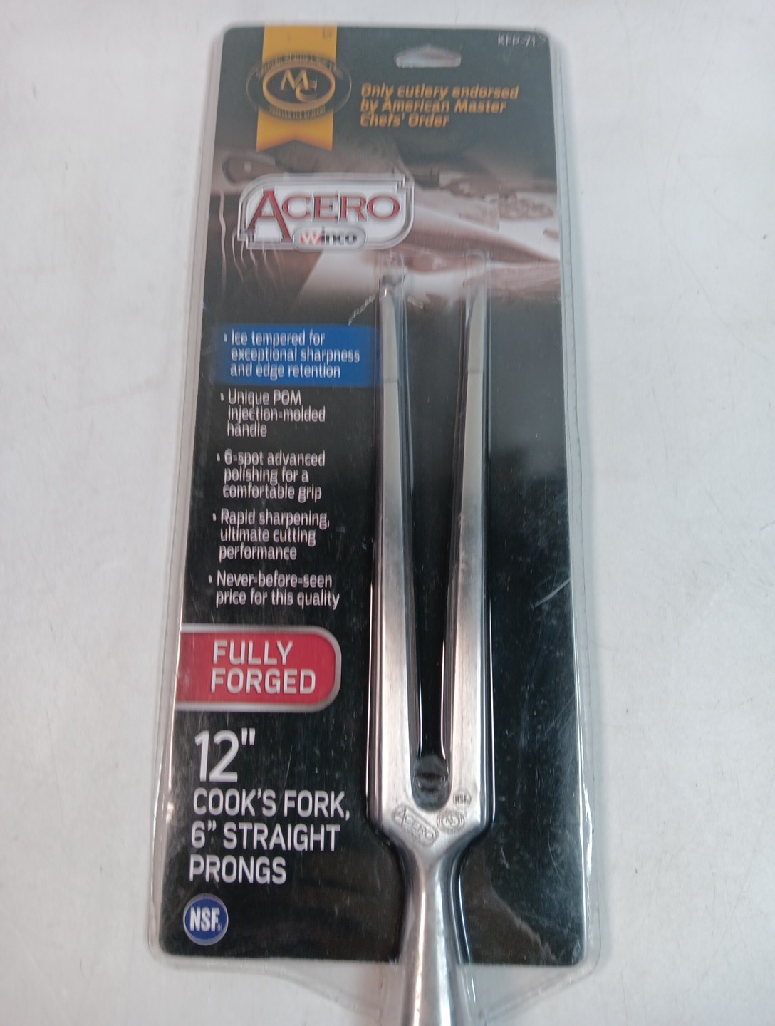 Winco KFP71 7 in Acero Carving Fork