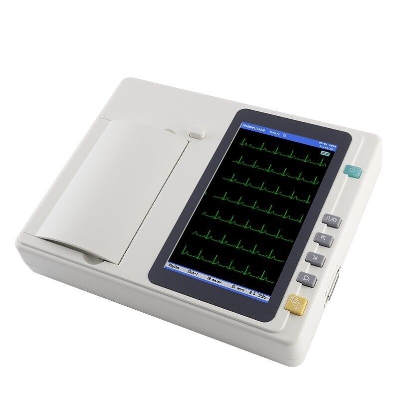 6-Channel 12-Lead Digital ECG Machine w/ Touch Screen & PC Software ECG 601