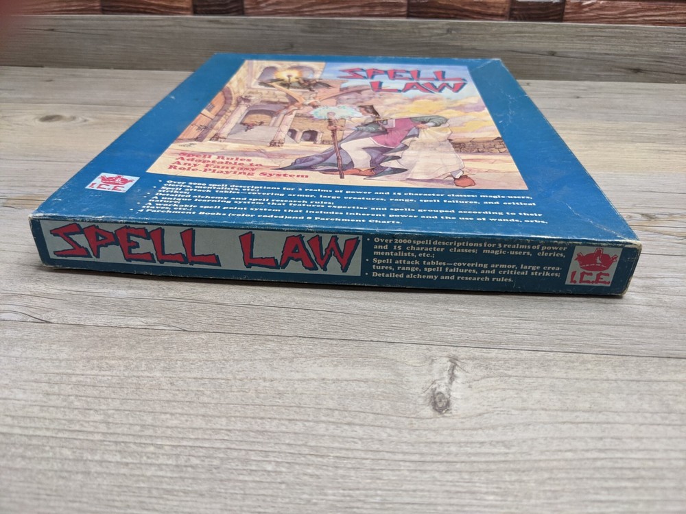 Spell Law Box Set Iron Crown Ent. 1981 Spell Rules for Role-Playing System Comp