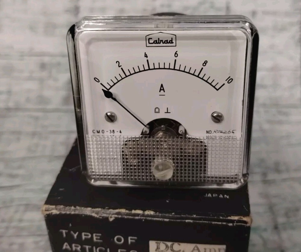 Calrad CMO-38-2 0-200 mA Panel Meter & CMO-38-4 0-10 Amp Vintage Untested