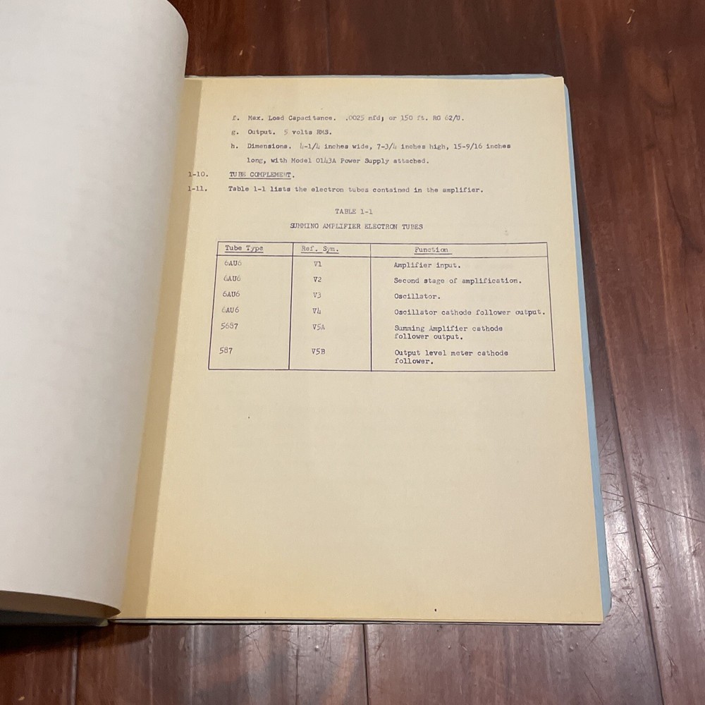 Hallamore Model 0166B Summing Amplifier Preliminary Instruction Manual
