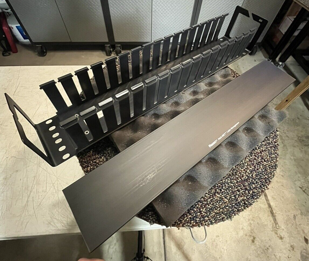 (1) PANDUIT WMPHF2 Cable Management System Black Metal.