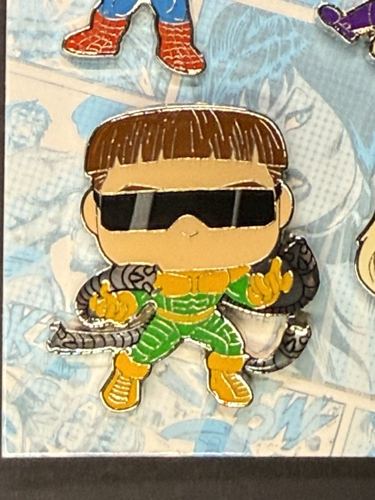 Funko Pop Marvel Pin Set Spider-Man Green Goblin Doc Ock Black Cat 4pc