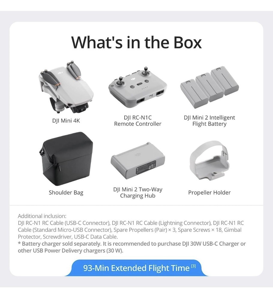 DJI Mini 4K Fly More Camera Drone Combo US Used