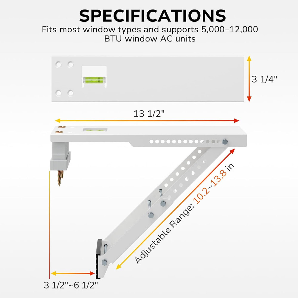 AC Window Air Conditioner Support Bracket Heavy Duty, Window AC Bracket Universa