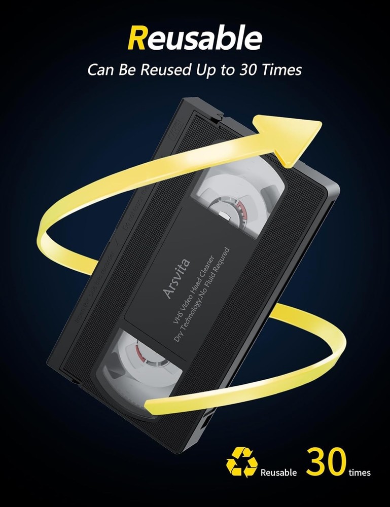Reusable Microfiber VHS Head Cleaner – Easy VCR Maintenance Solution