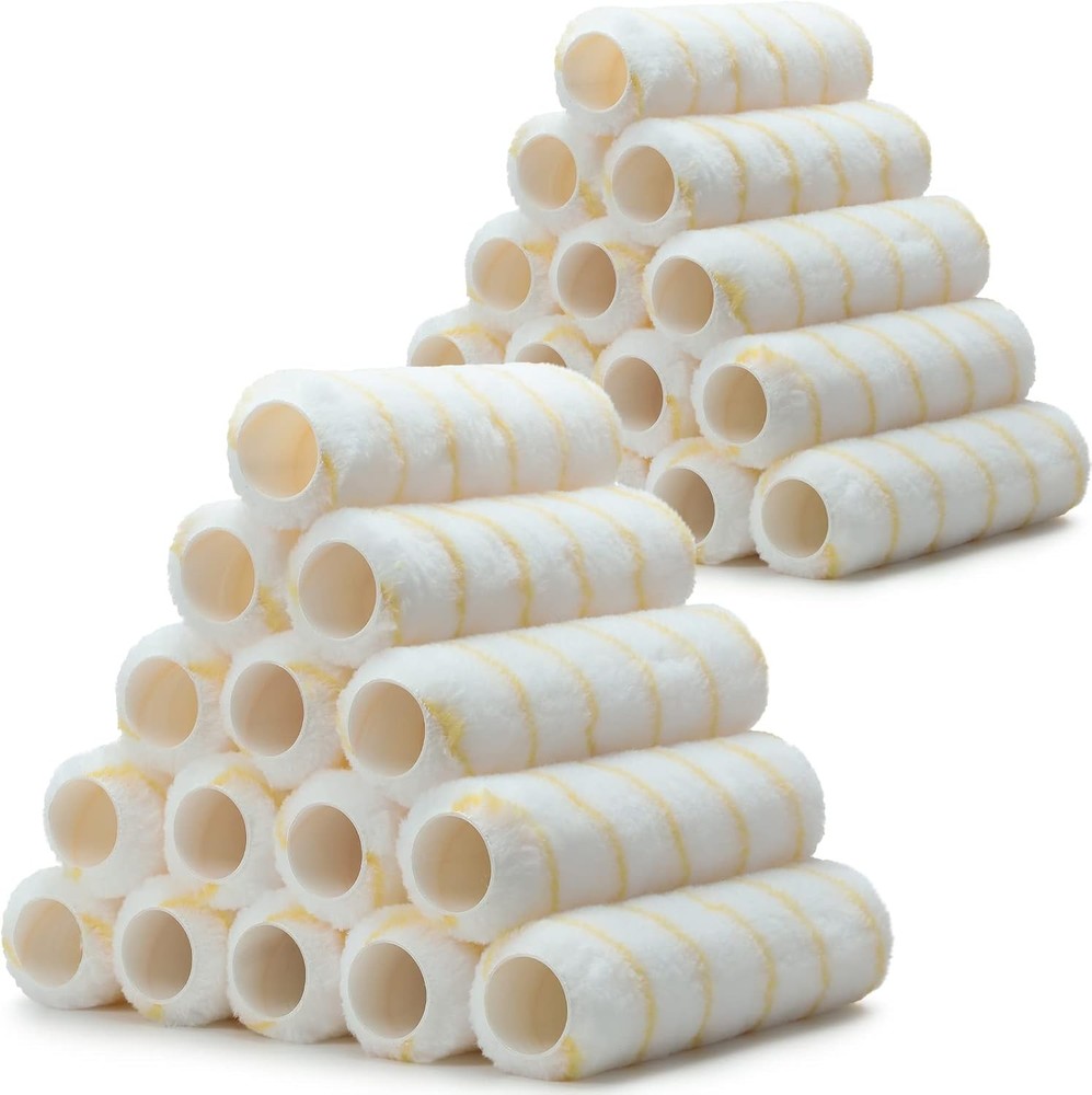 24 Pack Paint Roller Covers 9 x 1/2 Inch Microfiber Paint Roller Covers Large