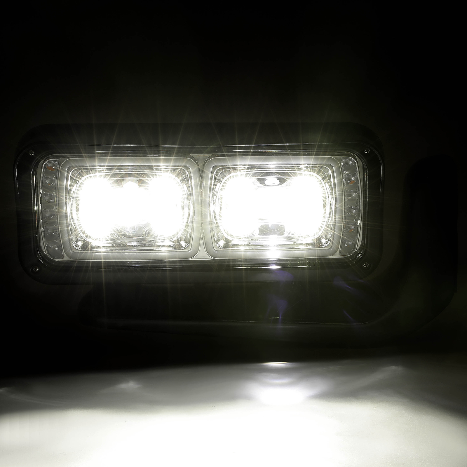 Full LED Headlights Assembly W/ Mounting Arm For Peterbilt 359 379 389 1981-2023