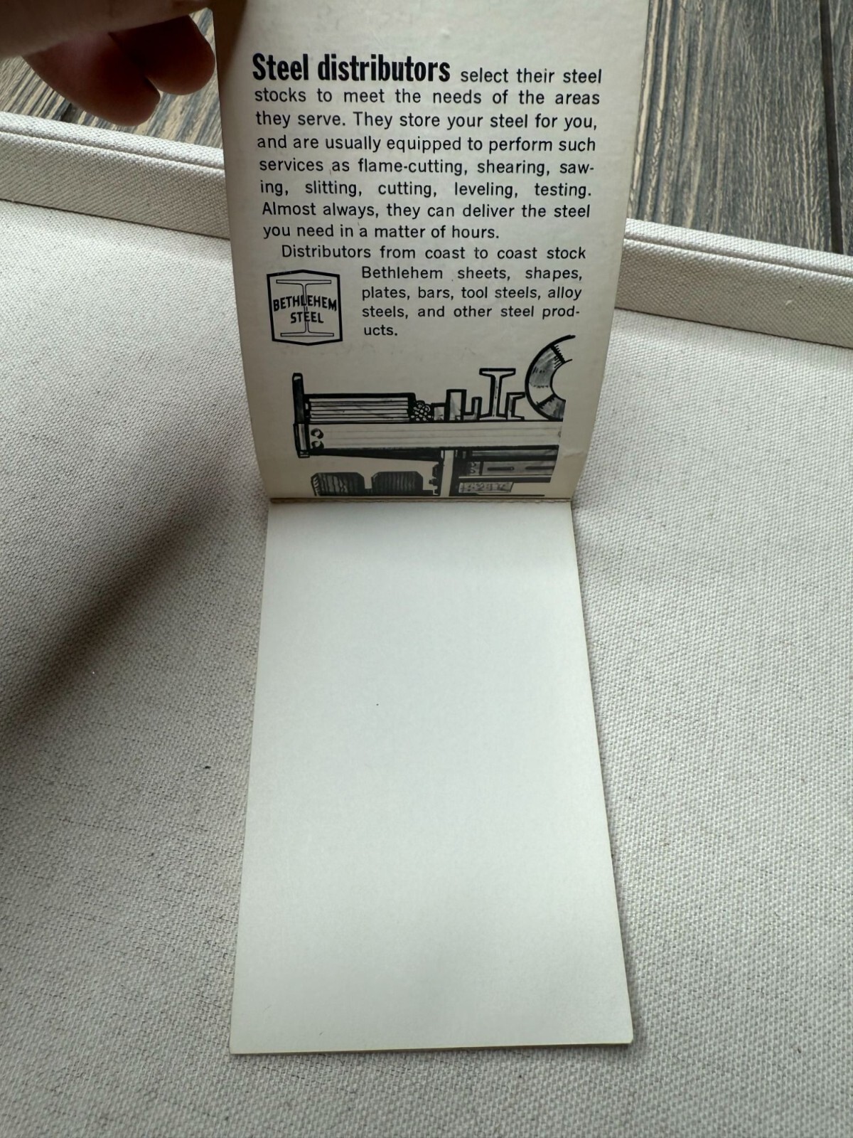 Vintage Bethlehem Steel Promotional Booklet 11-55-G Brown Steel Service Center