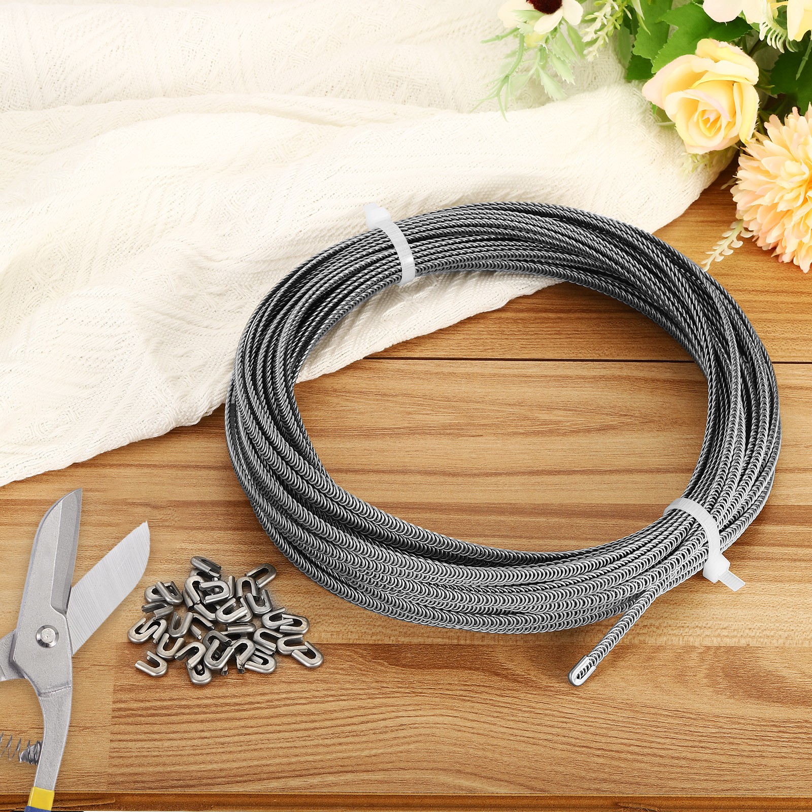 304 Stainless Spiral Steel Boning 33 Feet for Corset Making