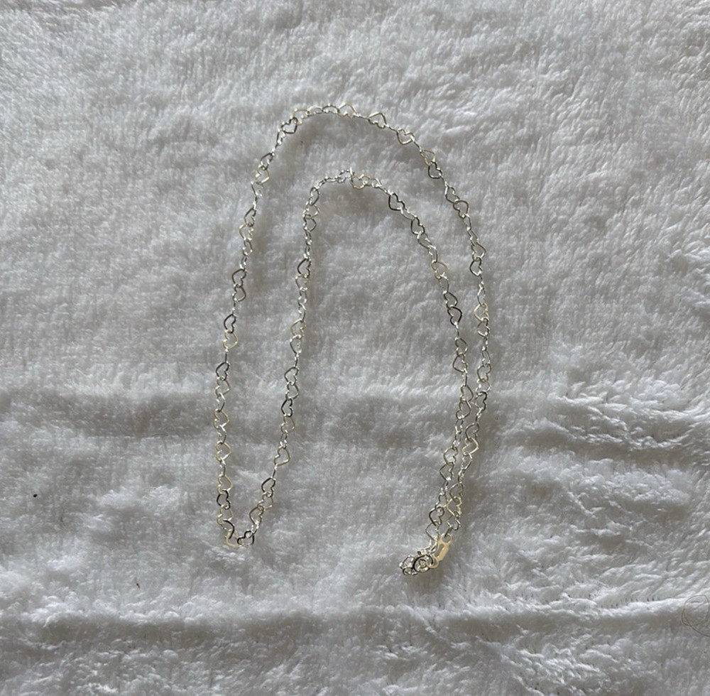 Silver Heart Chain Necklace