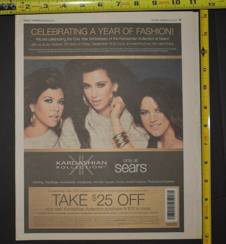 Kardashian Collection 2012 Sears 1 Year Anniversary Ad