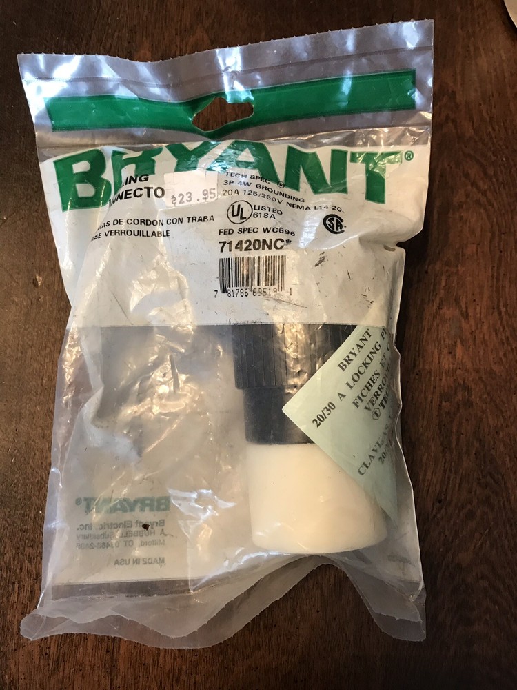 Bryant Twist Lock Plug 71420nc