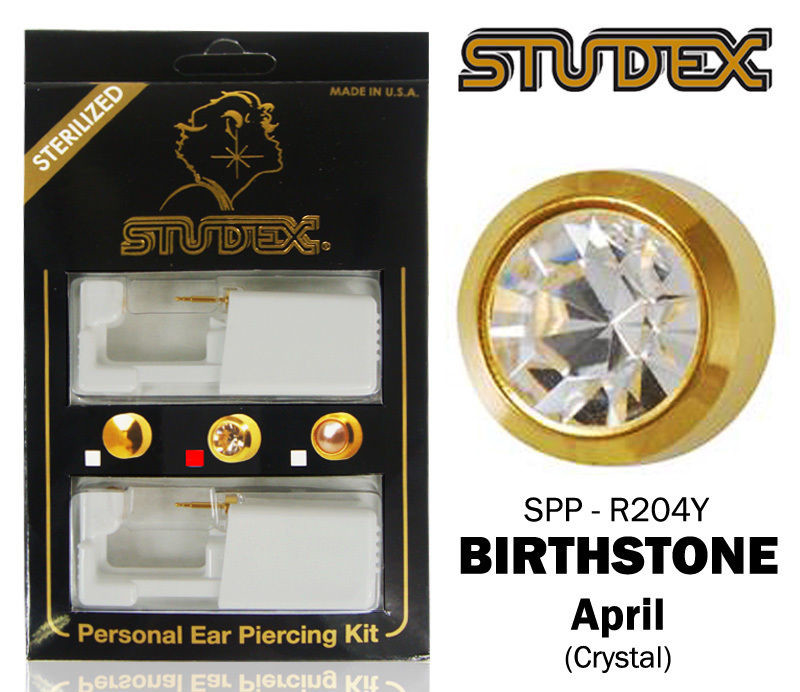 Studex Personal Ear Piercing Kit with Studs April Stone SPP-R204Y