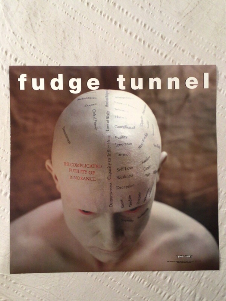Fudge Tunnel 1994 Two-Sided Promo Poster Complicated Futility Earache Records