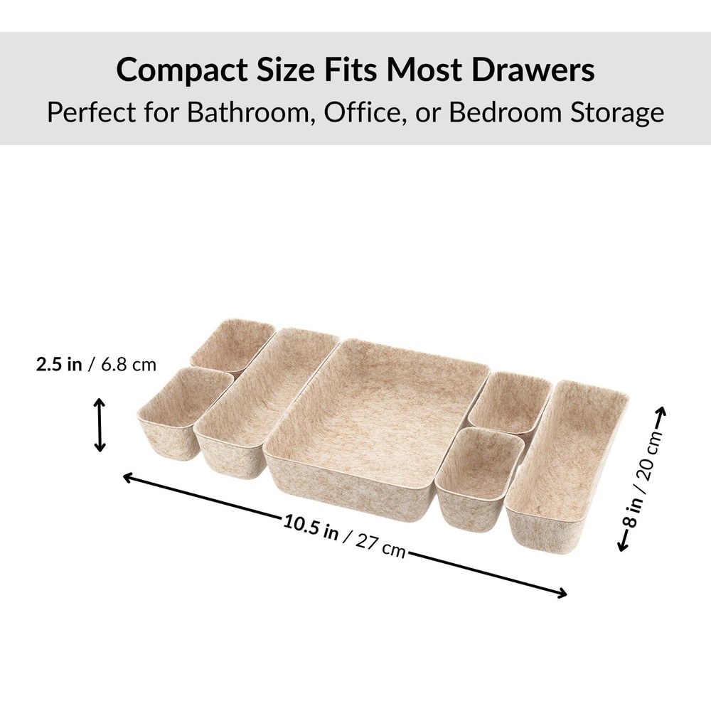 7-Piece Drawer Organizer Set