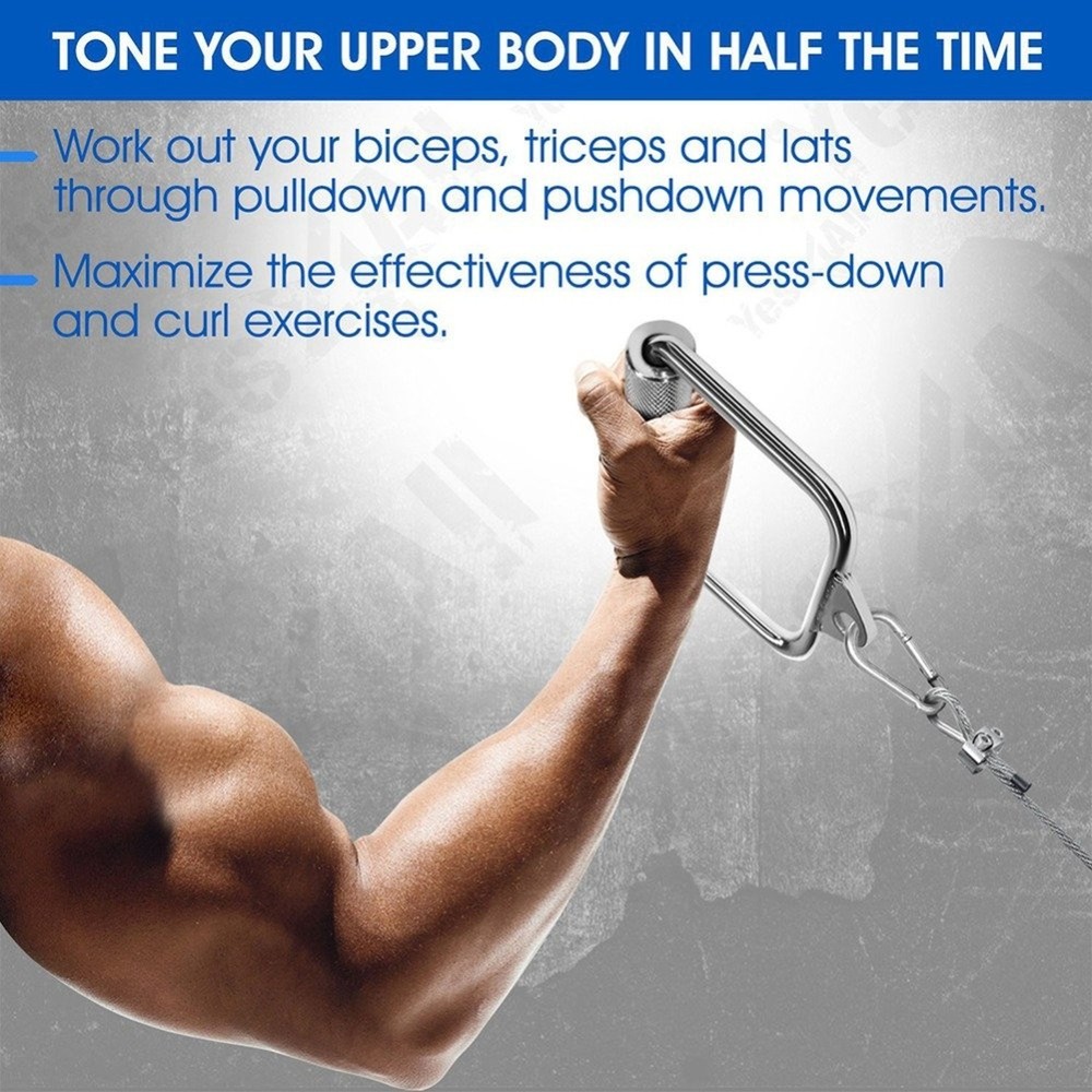 Single D-Shape Handle Cable for Workout Machine,Hand Cable Attachment Weightl...