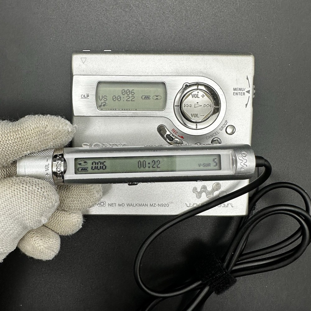 SONY MZ-N920 NET MD WALKMAN Silver Tested Working