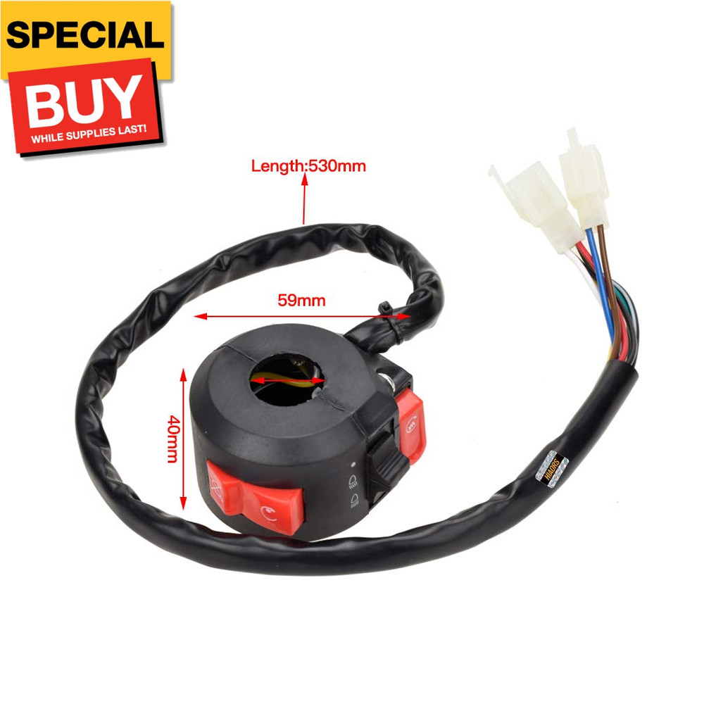 Left Kill Light Starter Switch 8 Wire 3 Function for Taotao 50cc 70cc 90cc 110cc
