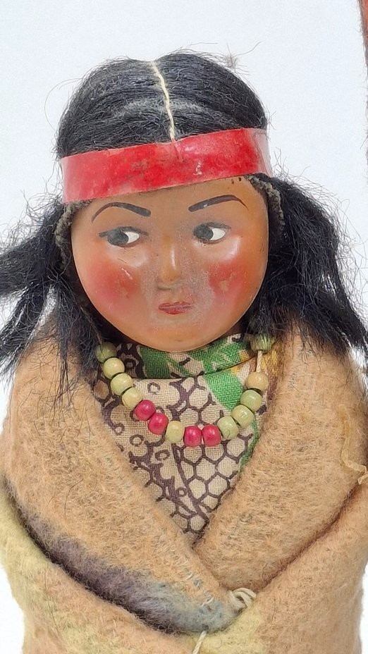 Skookum Bully Good Indian Native American Dolls ~ Lot of 4 Mom baby, 3 children