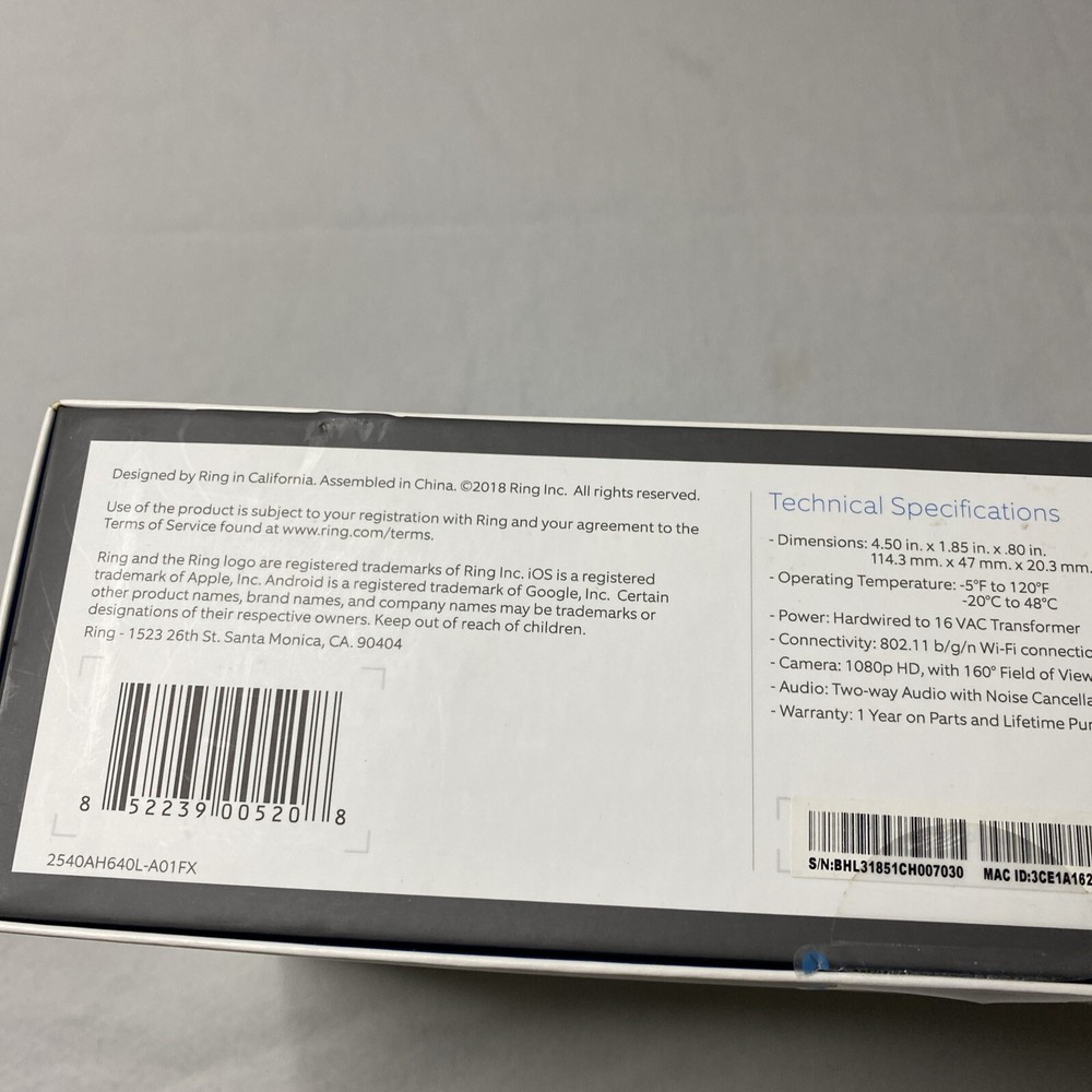 Ring Video Doorbell Pro Hardwired