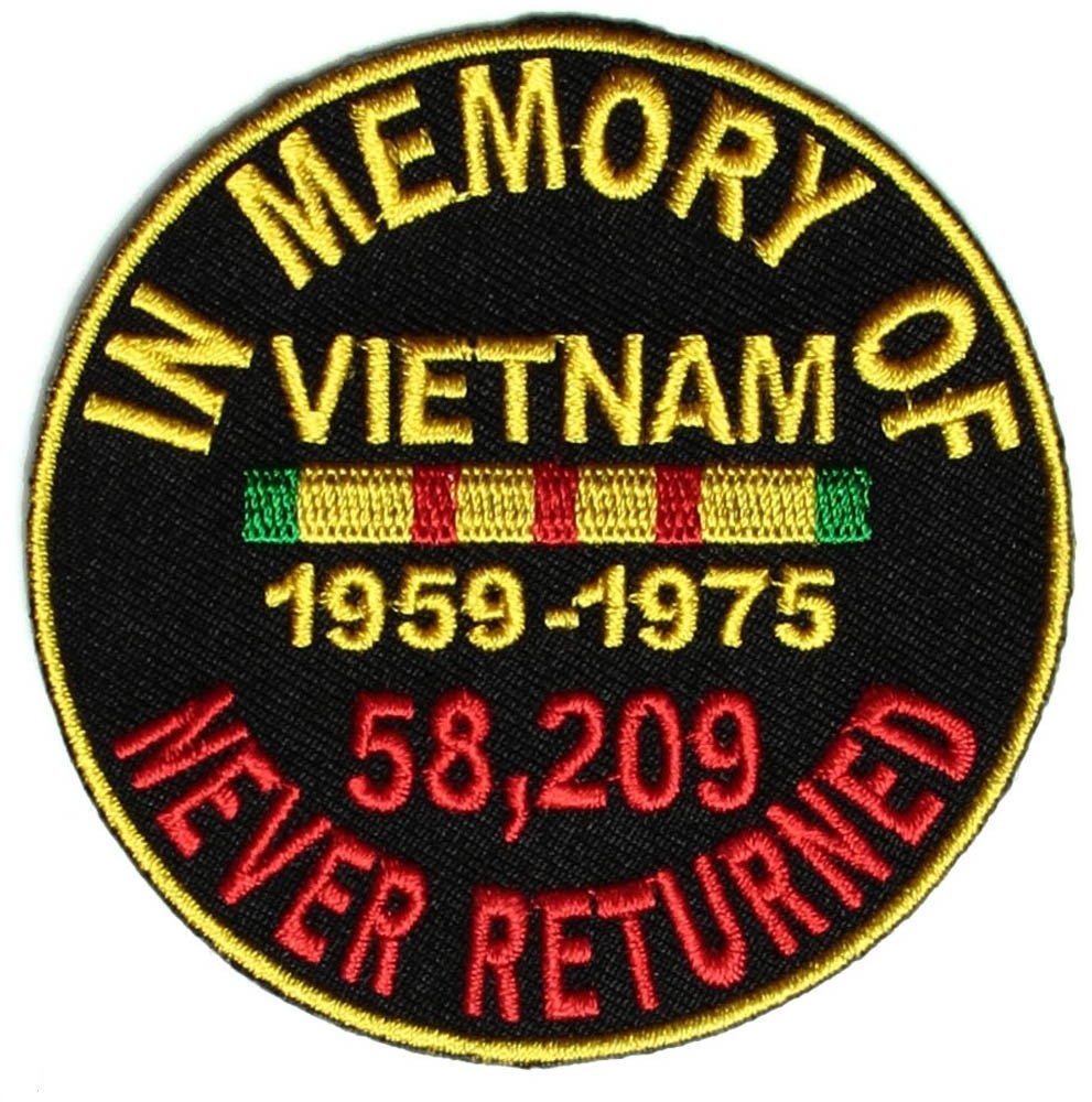 IN MEMORY OF VIETNAM VETERANS NEVER RETURNED PATCH