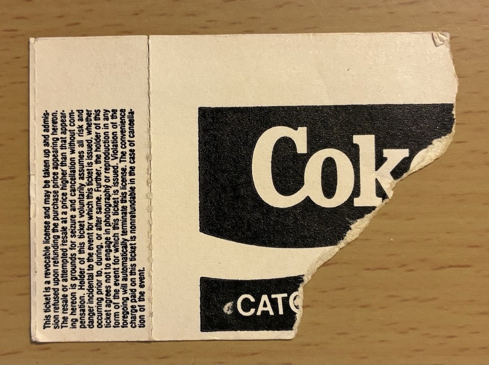 1987 IRON MAIDEN / VINNIE VINCENT INVASION ALBUQUERQUE NM CONCERT TICKET STUB