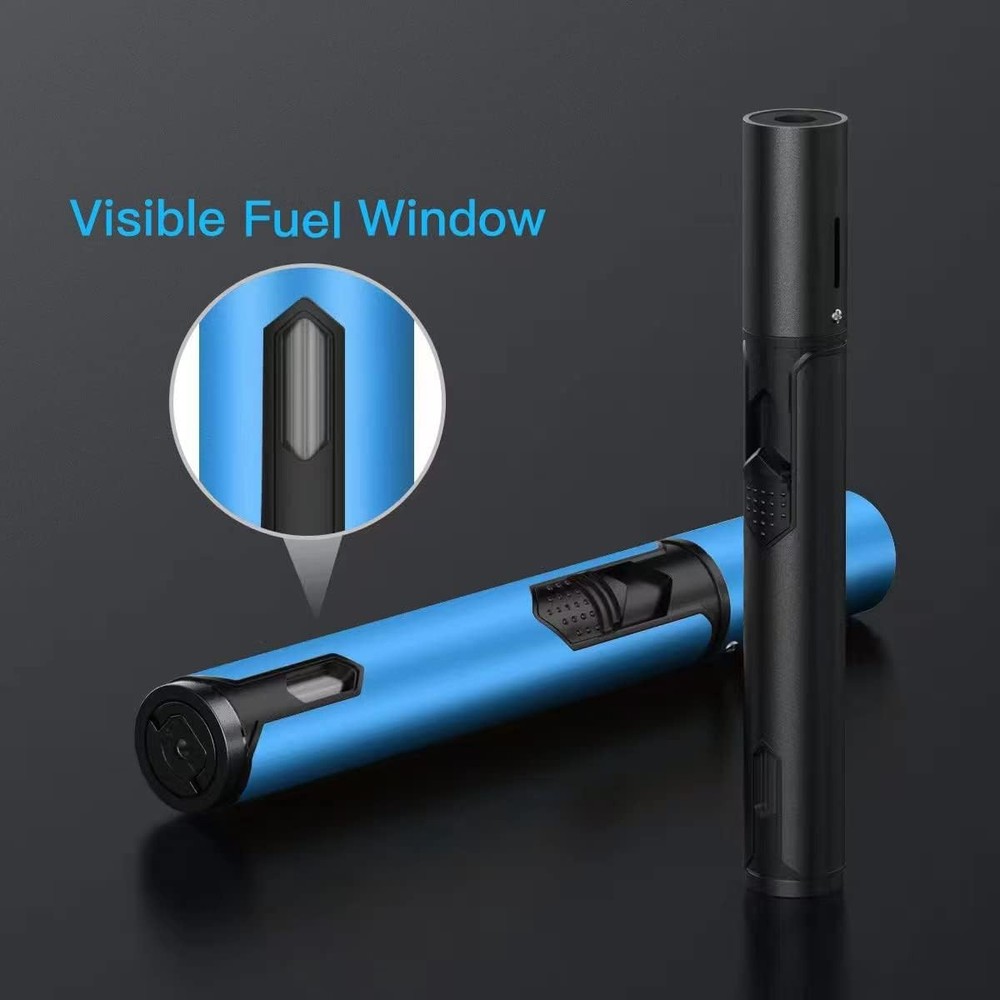 Torch Lighters 2 Pack Adjustable Jet Flame Butane Lighter, Refillable Gas Torch