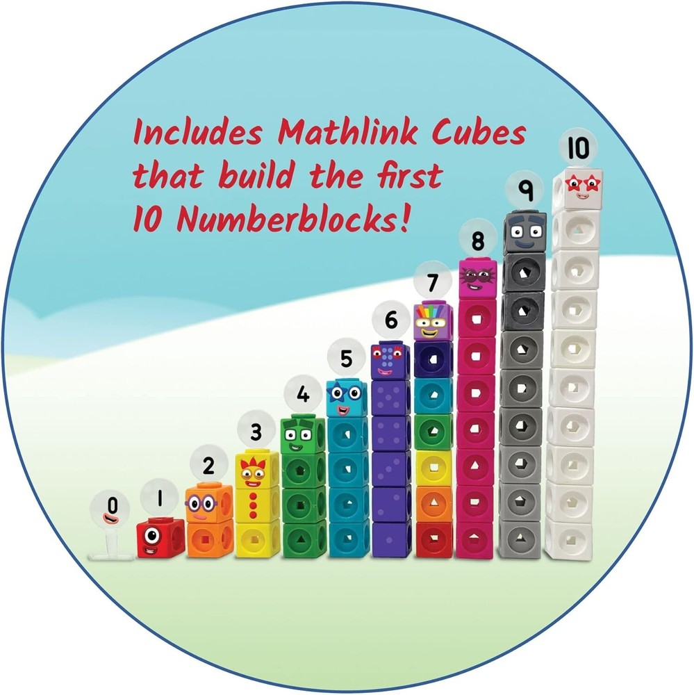 MathLink Cubes Numberblocks 1-10 Activity Set 30 Preschool Learning Counting Kit