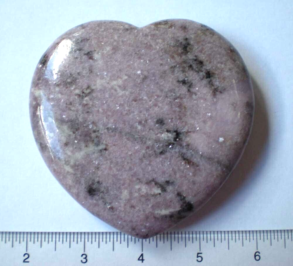 Lepidolite Large Heart Stone sc477