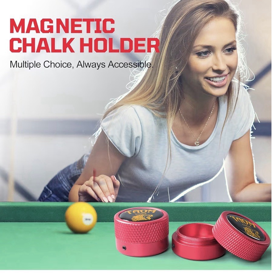 TAOM Pool Chalk Holder Round Shaped Practical Tool Billiards Accessories