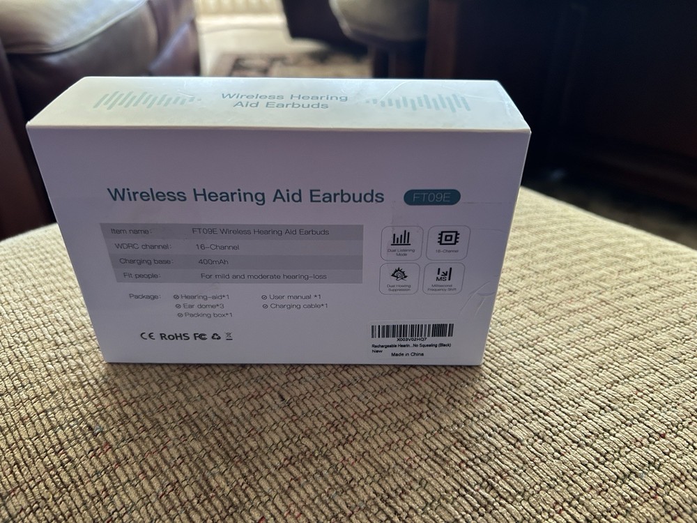FT09E Wireless Hearing Aid Earbuds Brand New