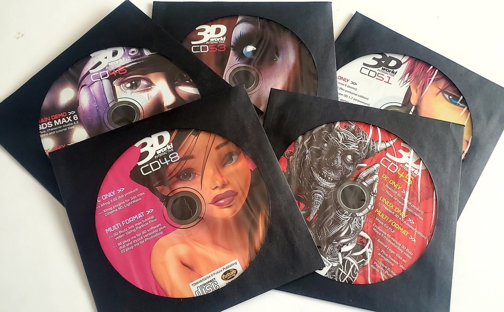 Future Publishing 3D World Interactive CD Lot: 45, 46, 48, 51, 53 *RARE*