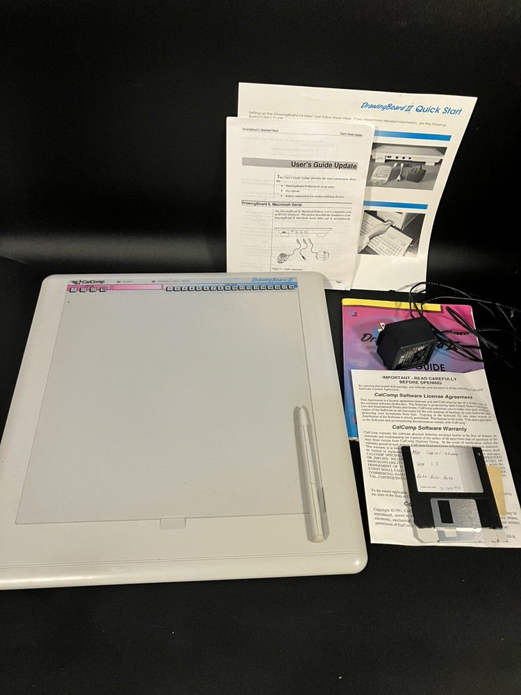 CalComp Drawing Board II Ver. 1.5 for Macintosh Incomplete-Missing Keypad